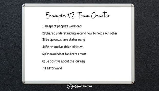 Building your first agile team charter
